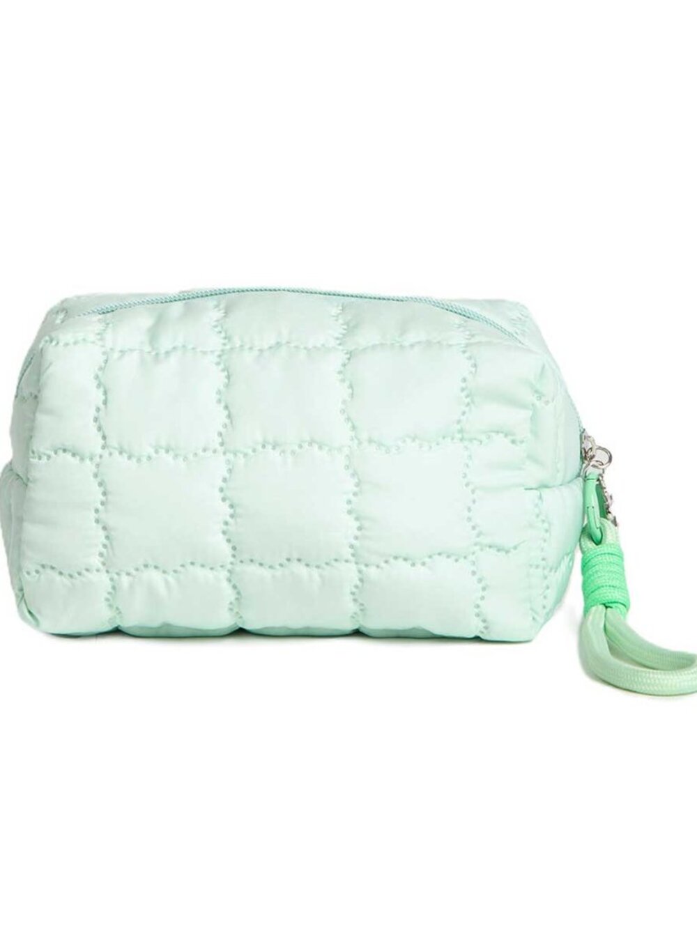 Tigerstars Solid Mint Quilted Cosmetic Pouch Bag
